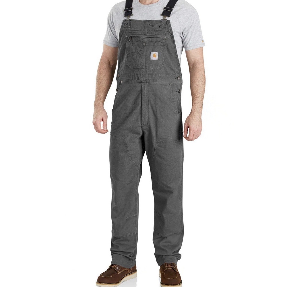 Carhartt Rugged Flex Rigby Bib Overalls for Men - Gravel 42x30